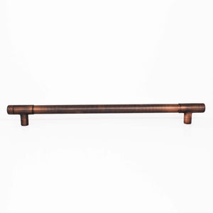 large aged copper pull door handle