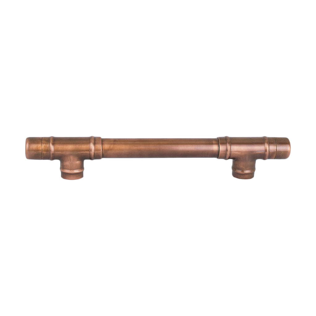Copper Handle T-shaped - Aged - On White Background