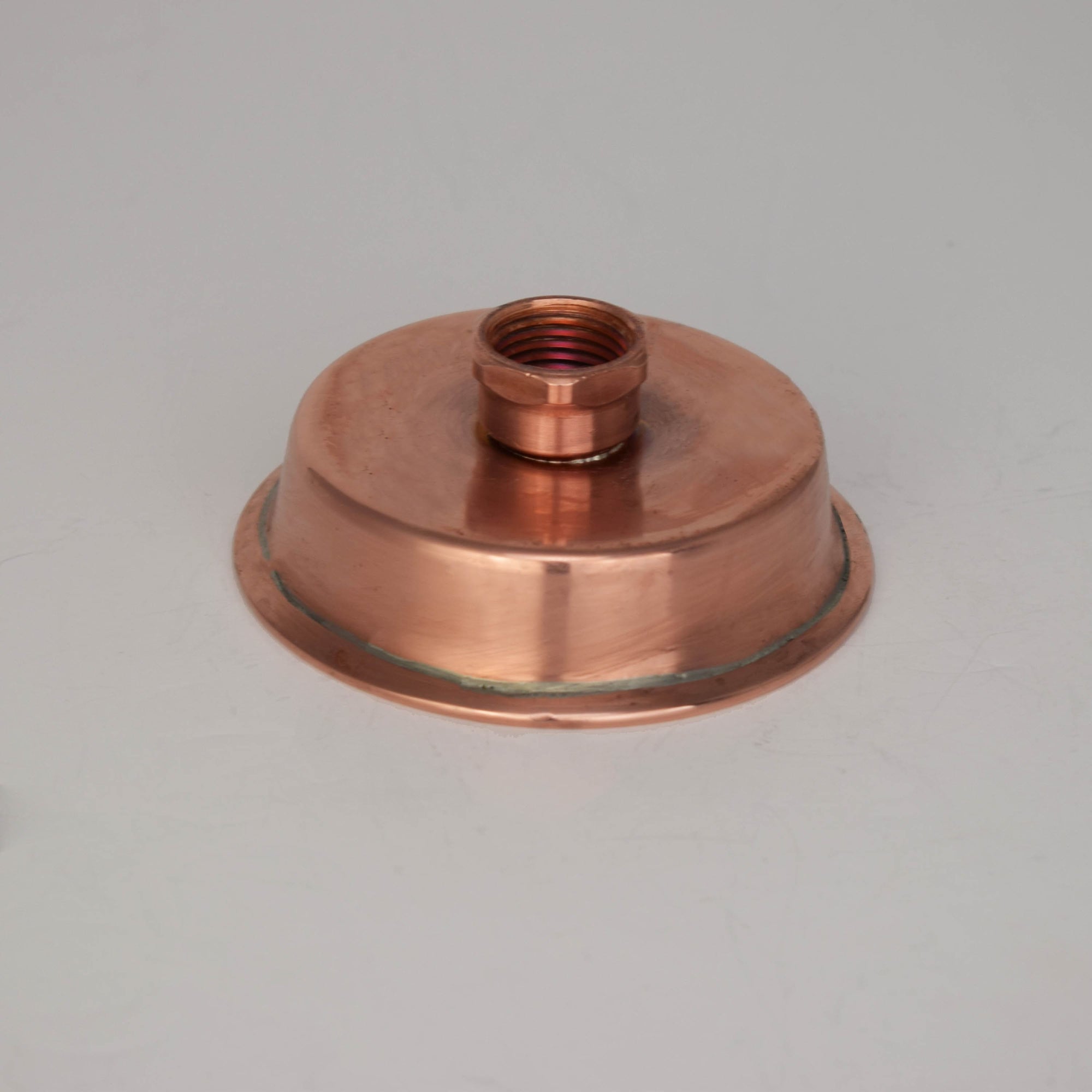 Copper Shower Head - Small Shower Rose - Proper Copper Design flat