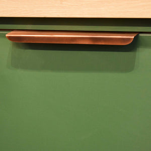 Aged Folded Lip Pull - Green Cabinet Version Two