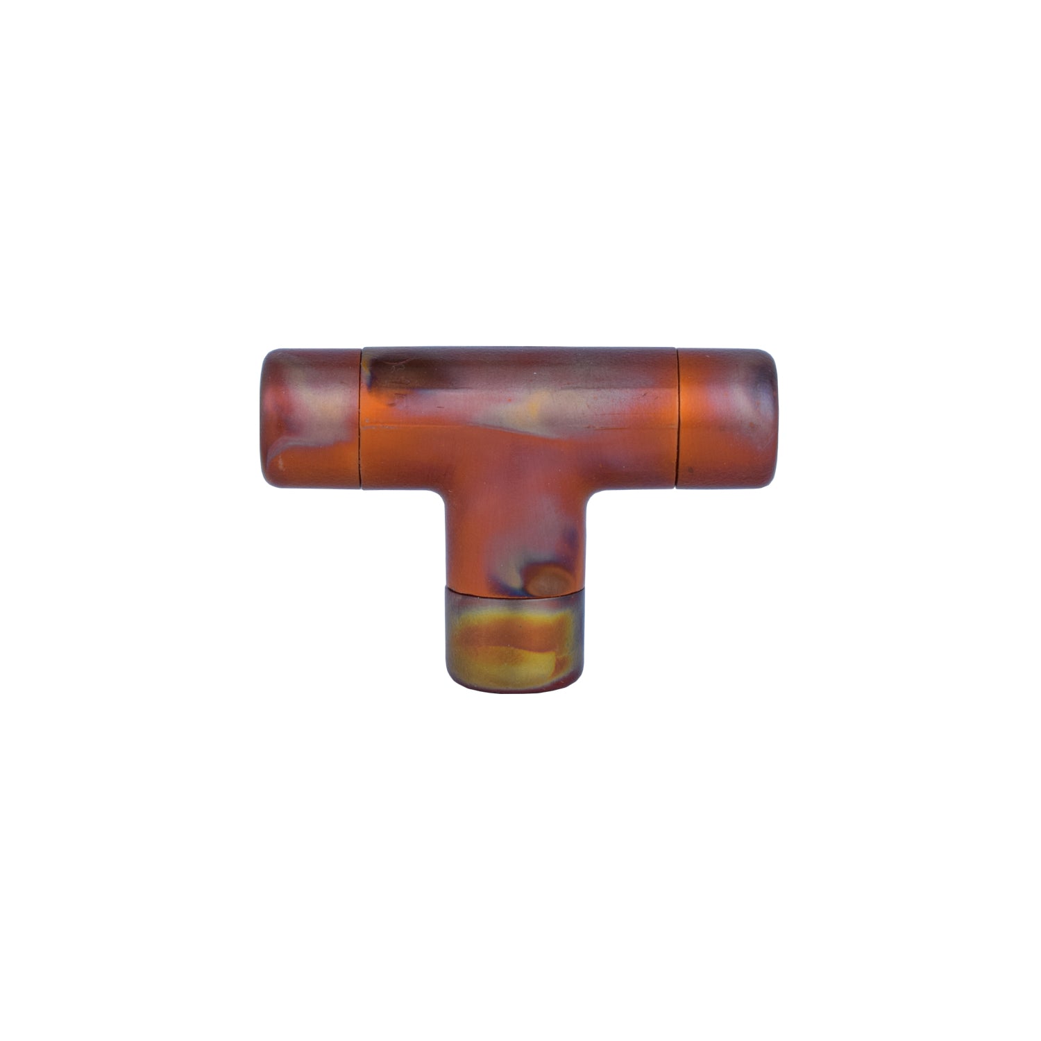 Copper Knob T-shaped Marbled - Proper Copper Design