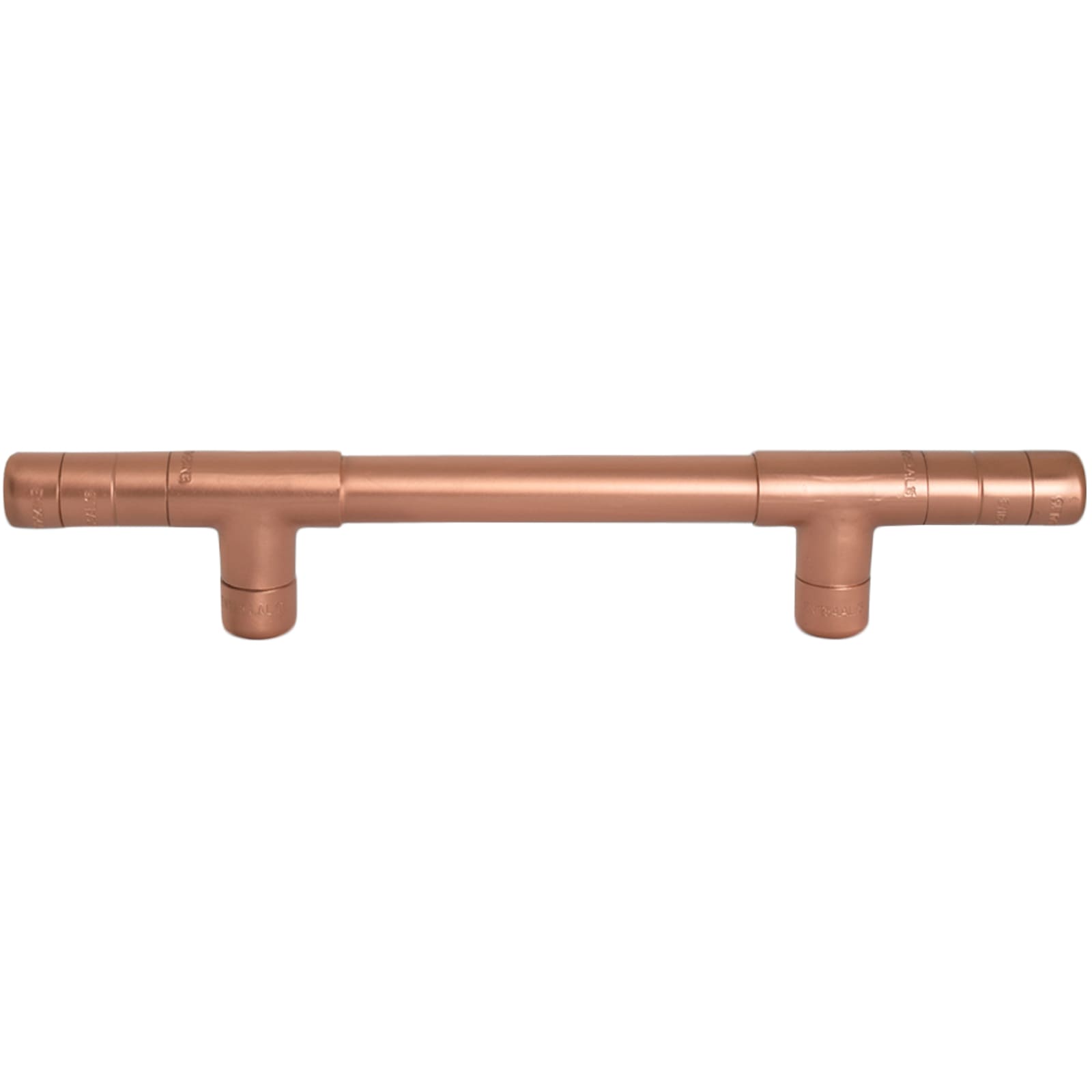 Copper Handle - Ridged - T-shaped - On White Background
