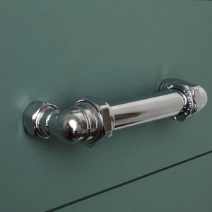Chrome U Pull Industrial Bolted Detail - On kitchen drawers