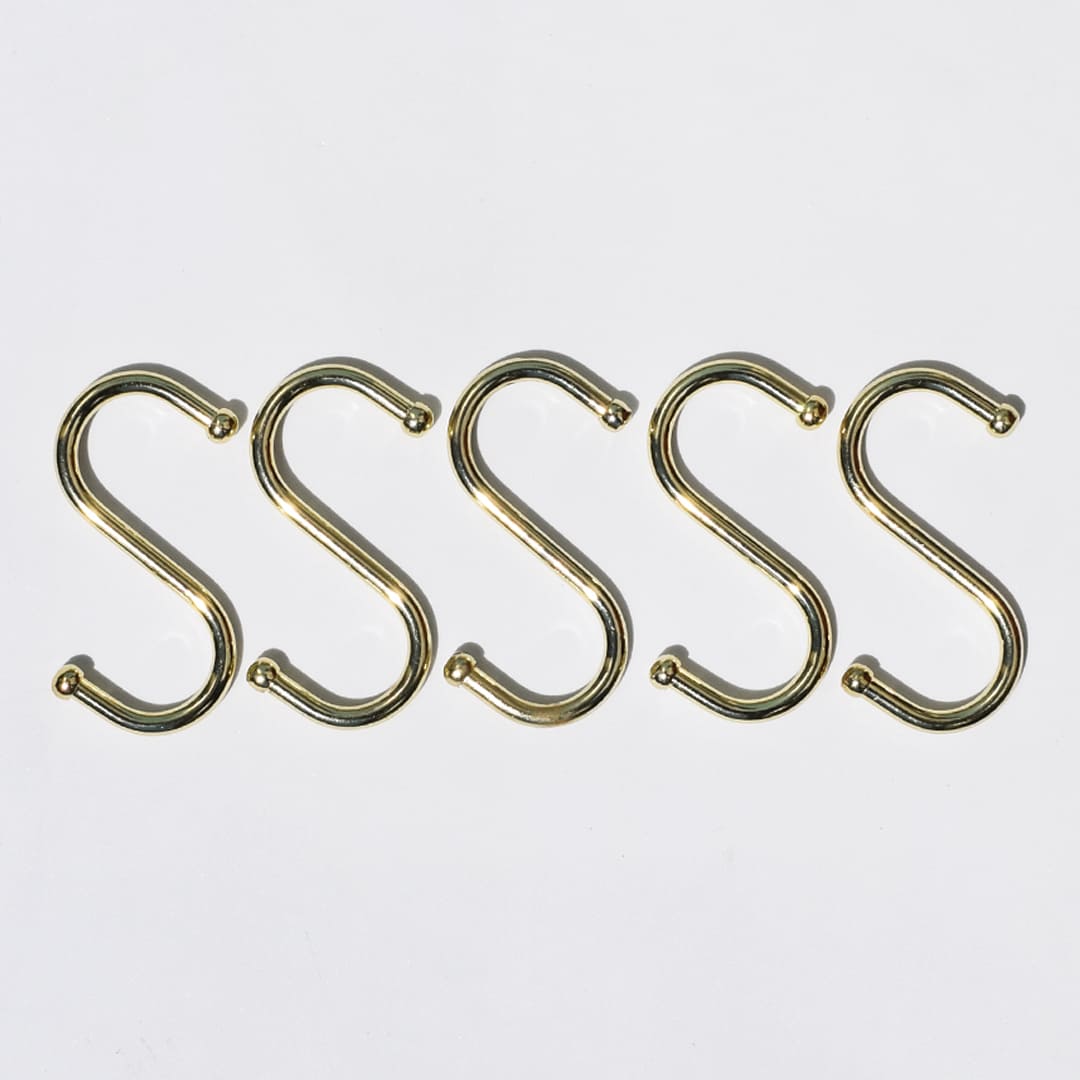 Brass S Hooks - Proper Copper Design