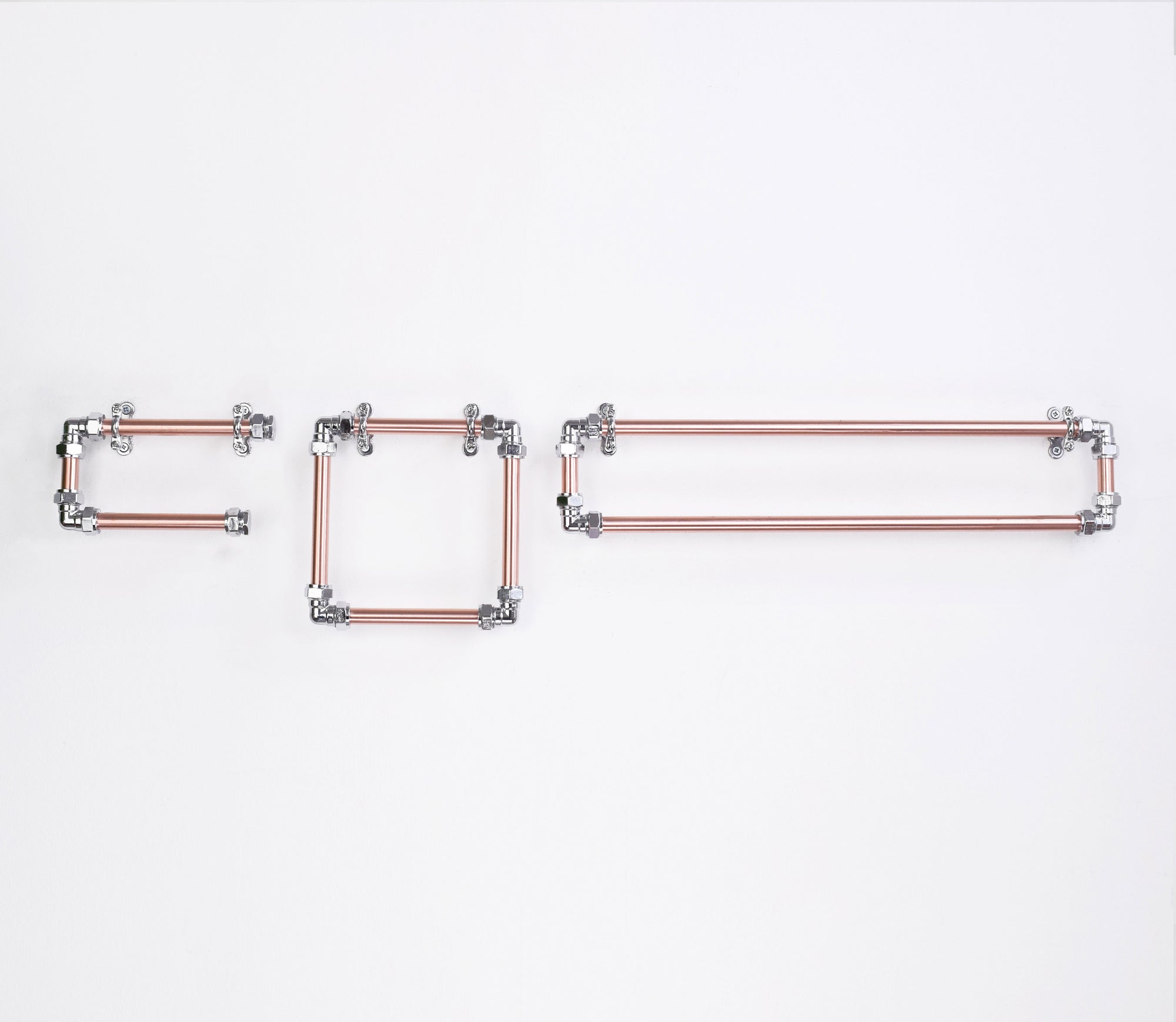Industrial Copper and Chrome Bathroom Set - Proper Copper Design
