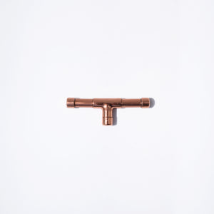 Solid Copper Knob (Mini) Extended T-shape - White Background