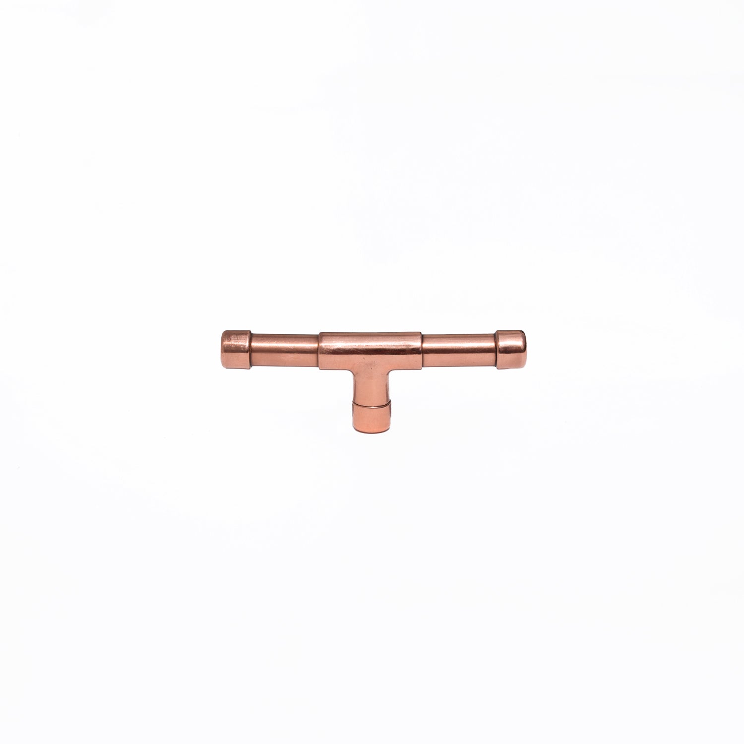 Solid Copper Knob (Mini) Extended T-shape - White Blank Background