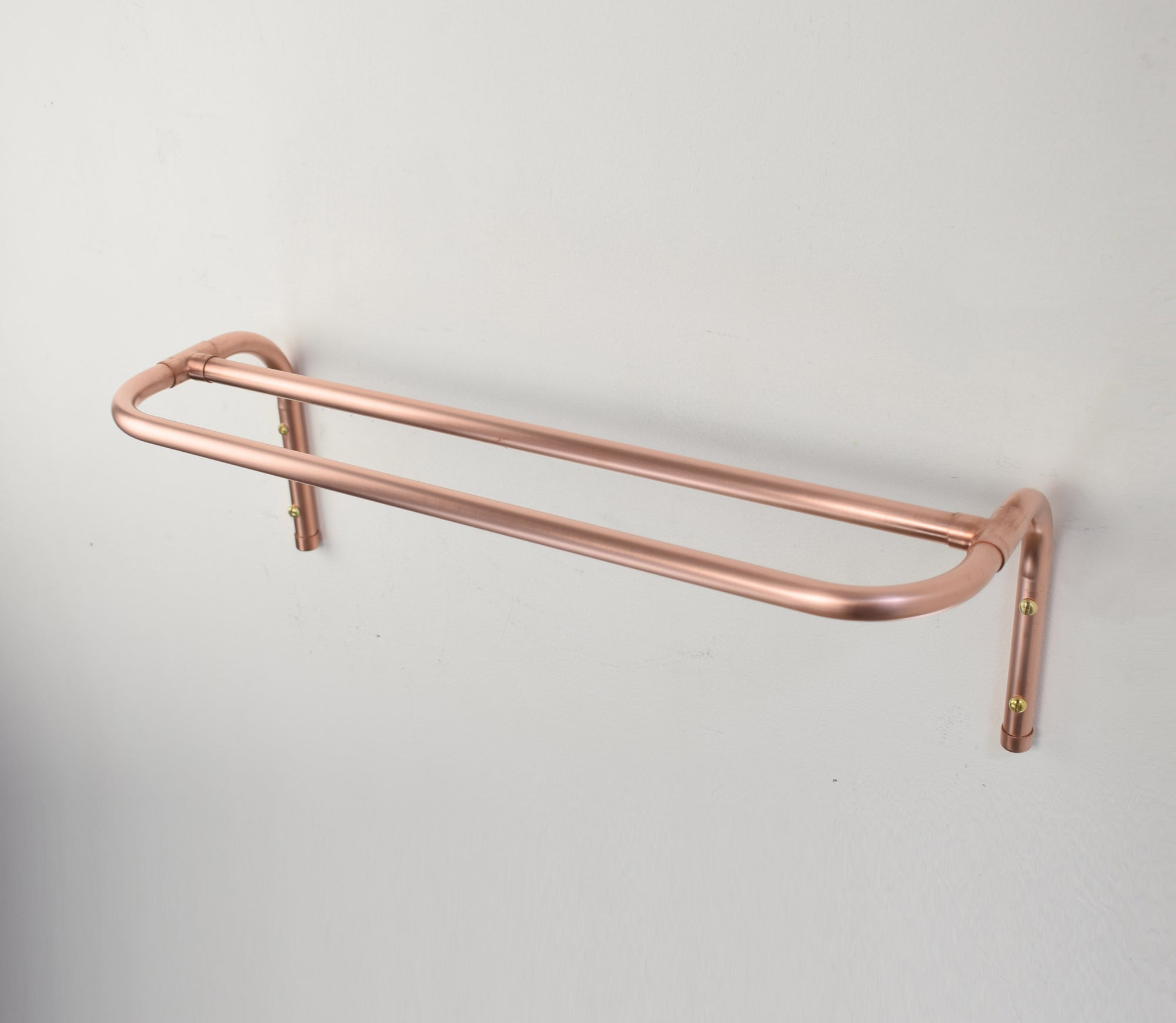 Copper Twin Rail Towel Rack - Proper Copper Design