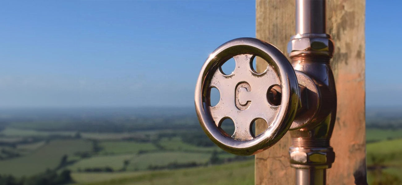 Outdoor copper shower attachment copper tap image