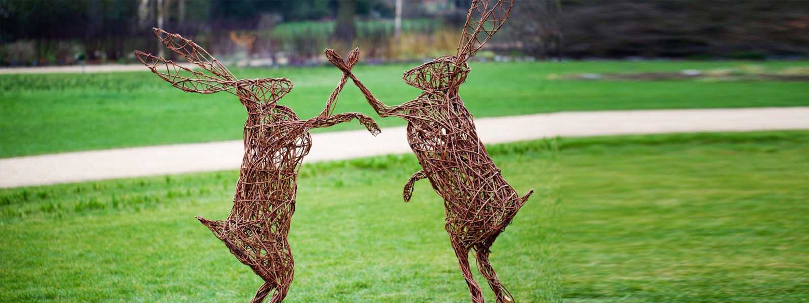 deer ornaments made from copper