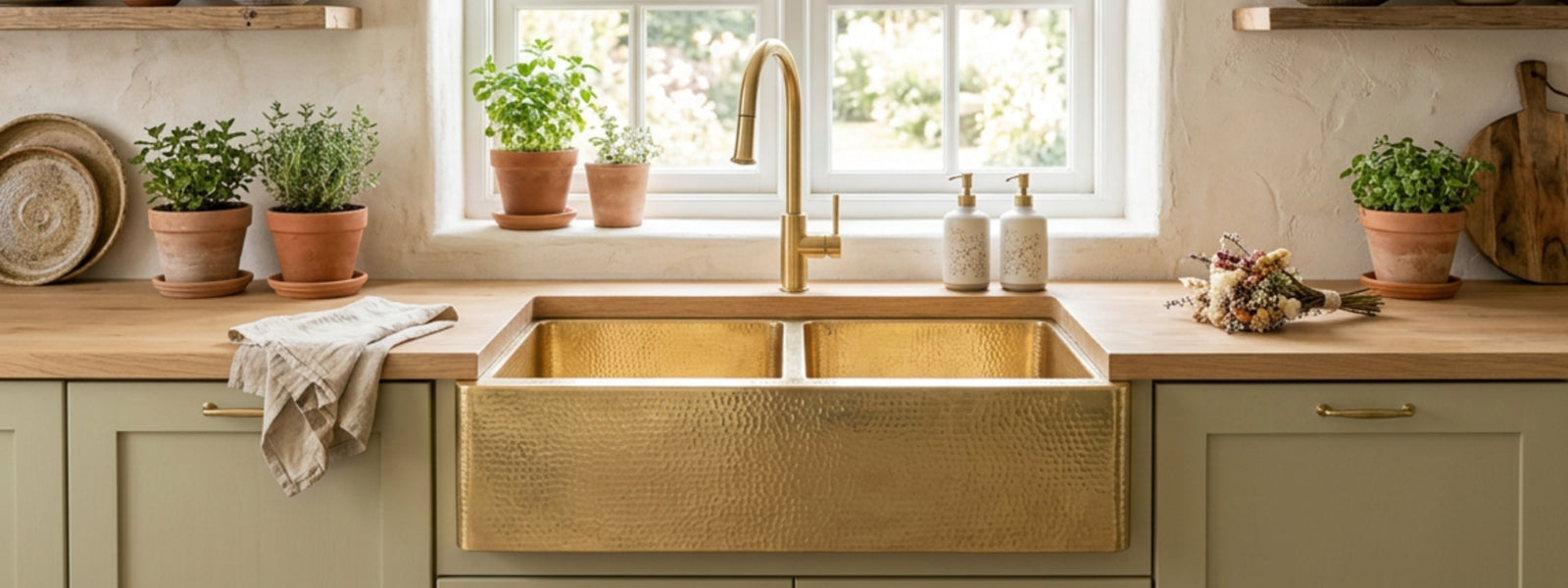Handcrafted Copper & Brass Sink