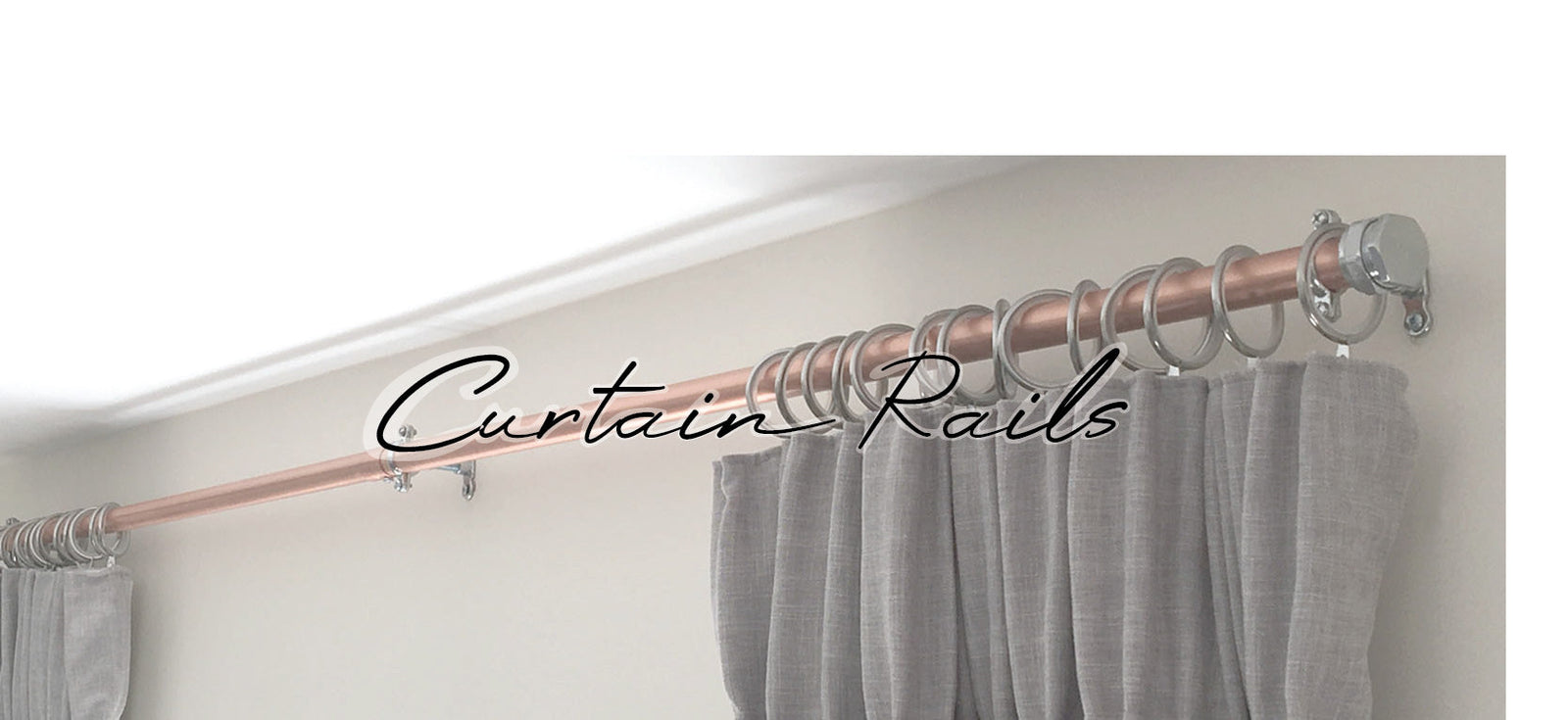 Copper, Chrome and Brass Curtain Rails