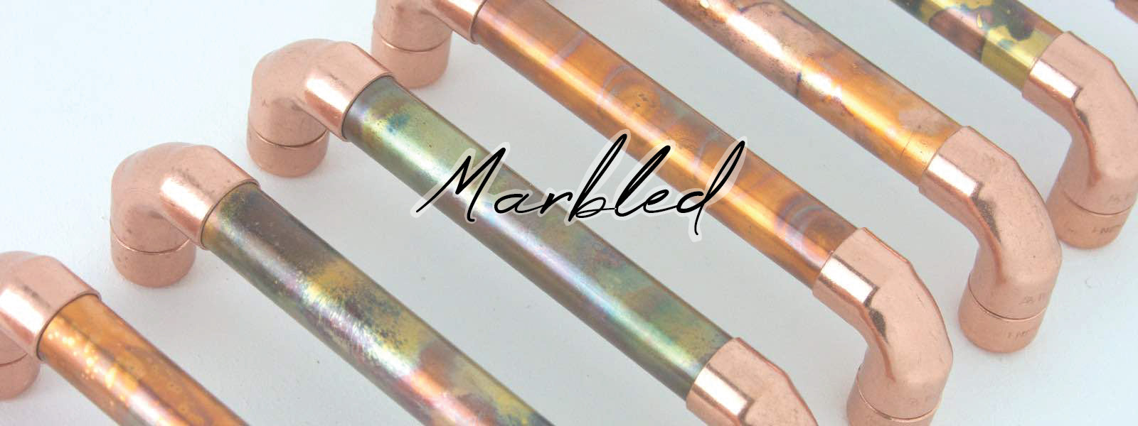 Marbled Copper Handles and Copper Kitchen Hardware