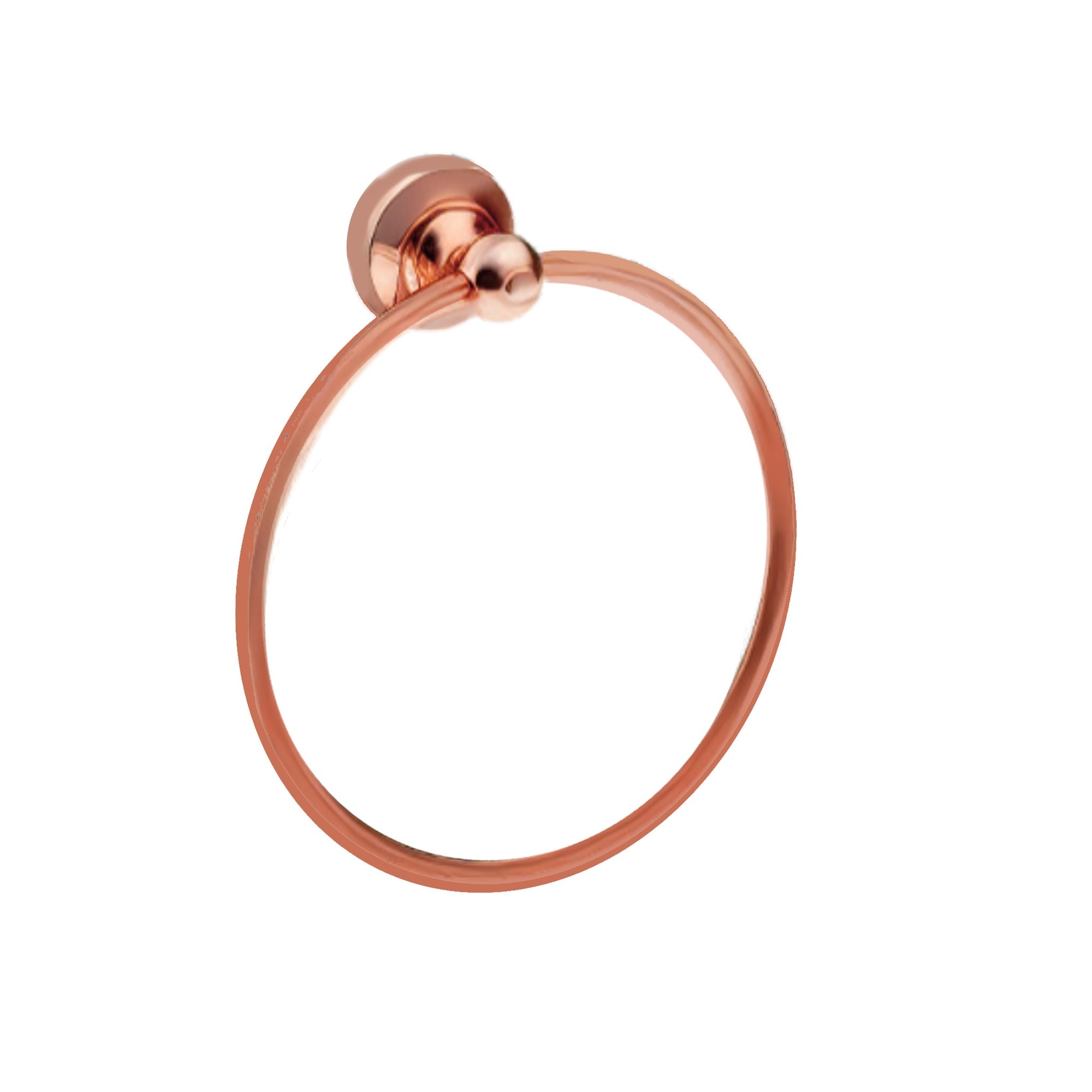 copper towel ring on a white background