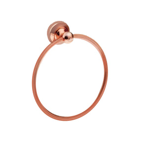 copper towel ring on a white background