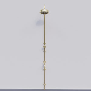 Front view of brass single inlet shower 