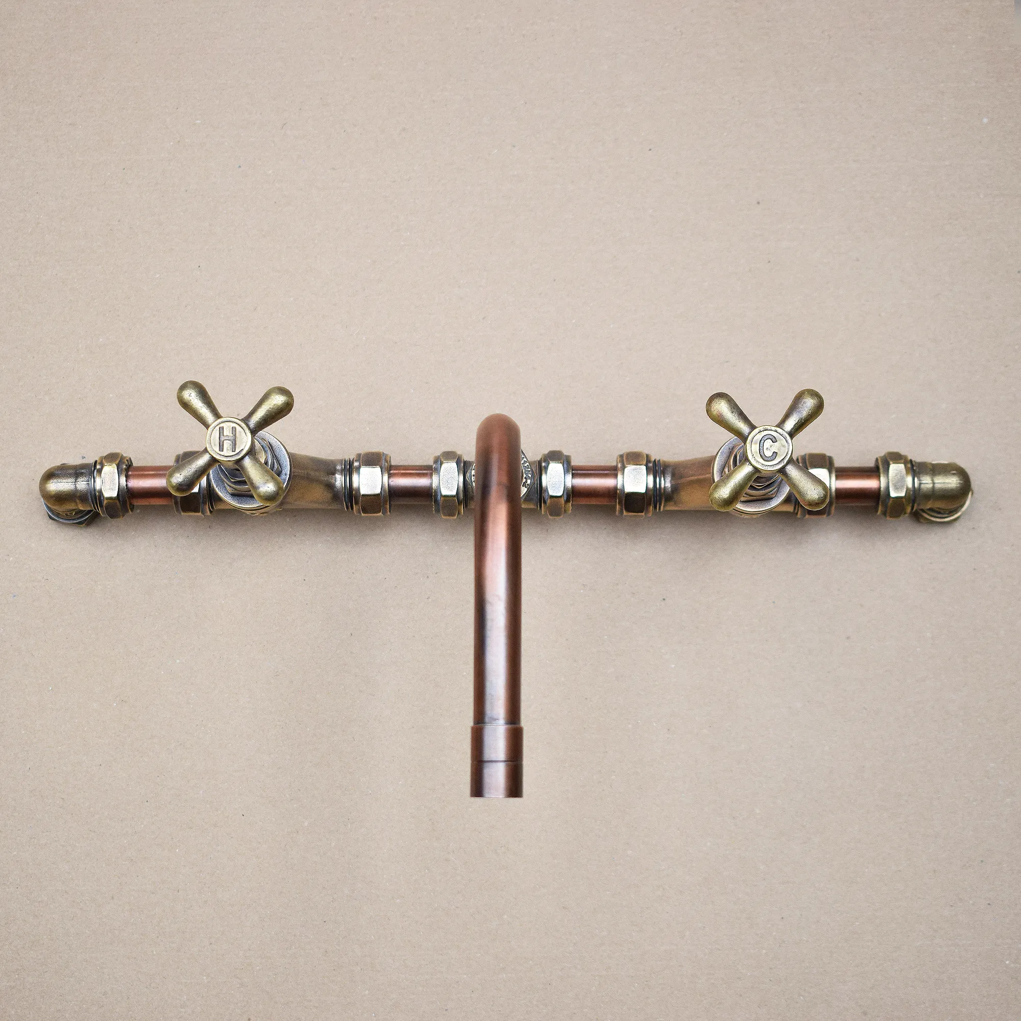 Aged copper and brass tap 