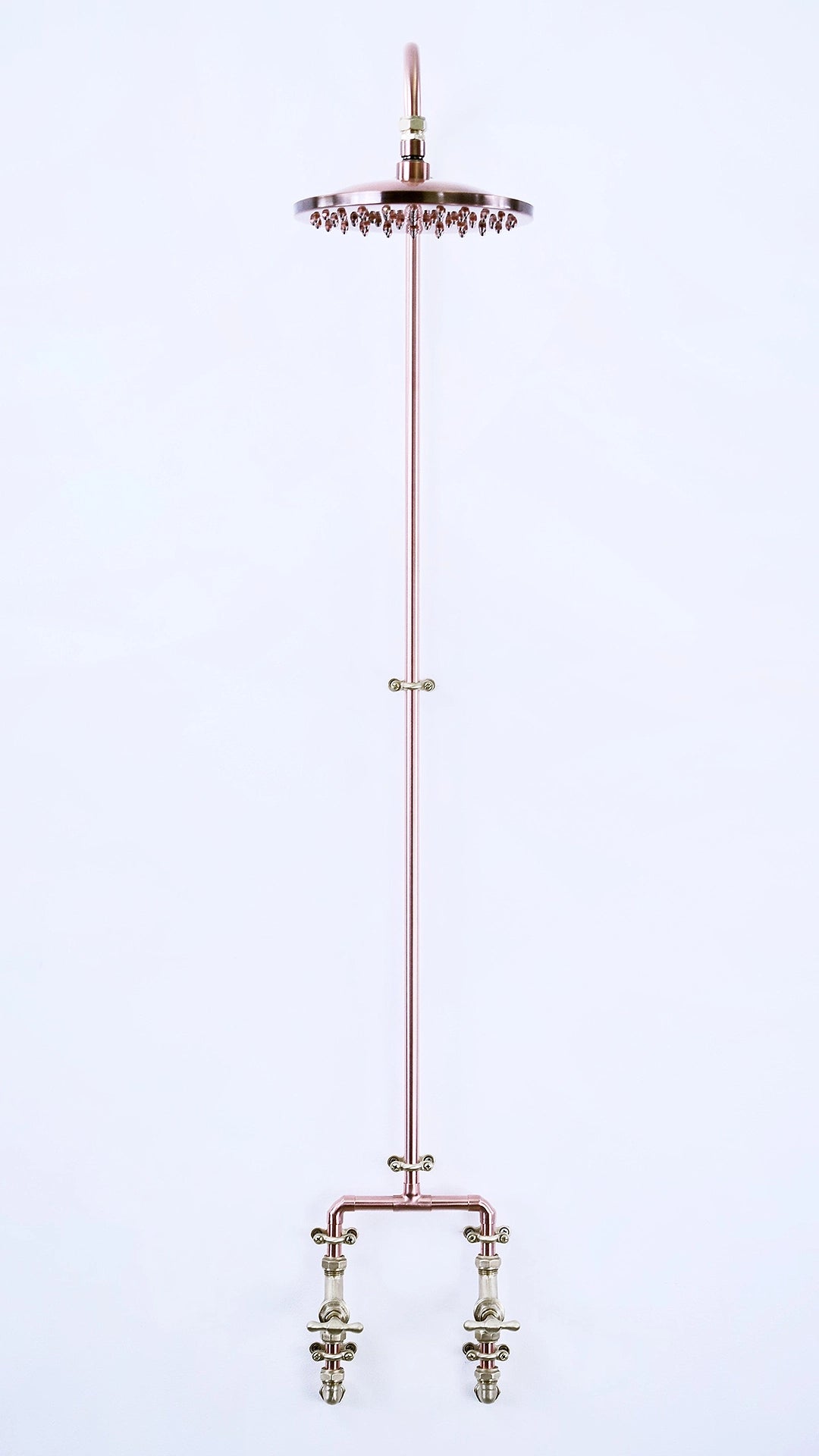 Designer Copper Shower Atlantica Falls, Featured on a White Background