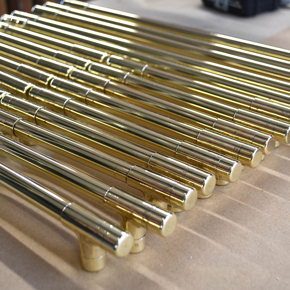 selection of high polished brass handles