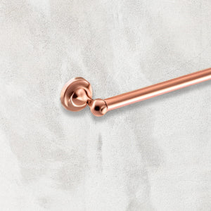 copper towel rail close up