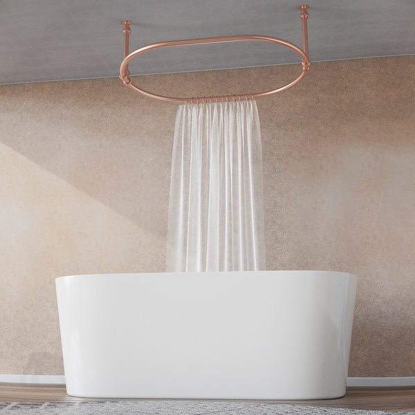 Shower Curtain Rail - Rectangular - Proper Copper Design