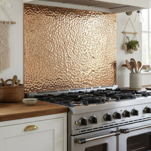 Hammered Copper Kitchen Splashback