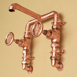 Copper tap with circular tap heads