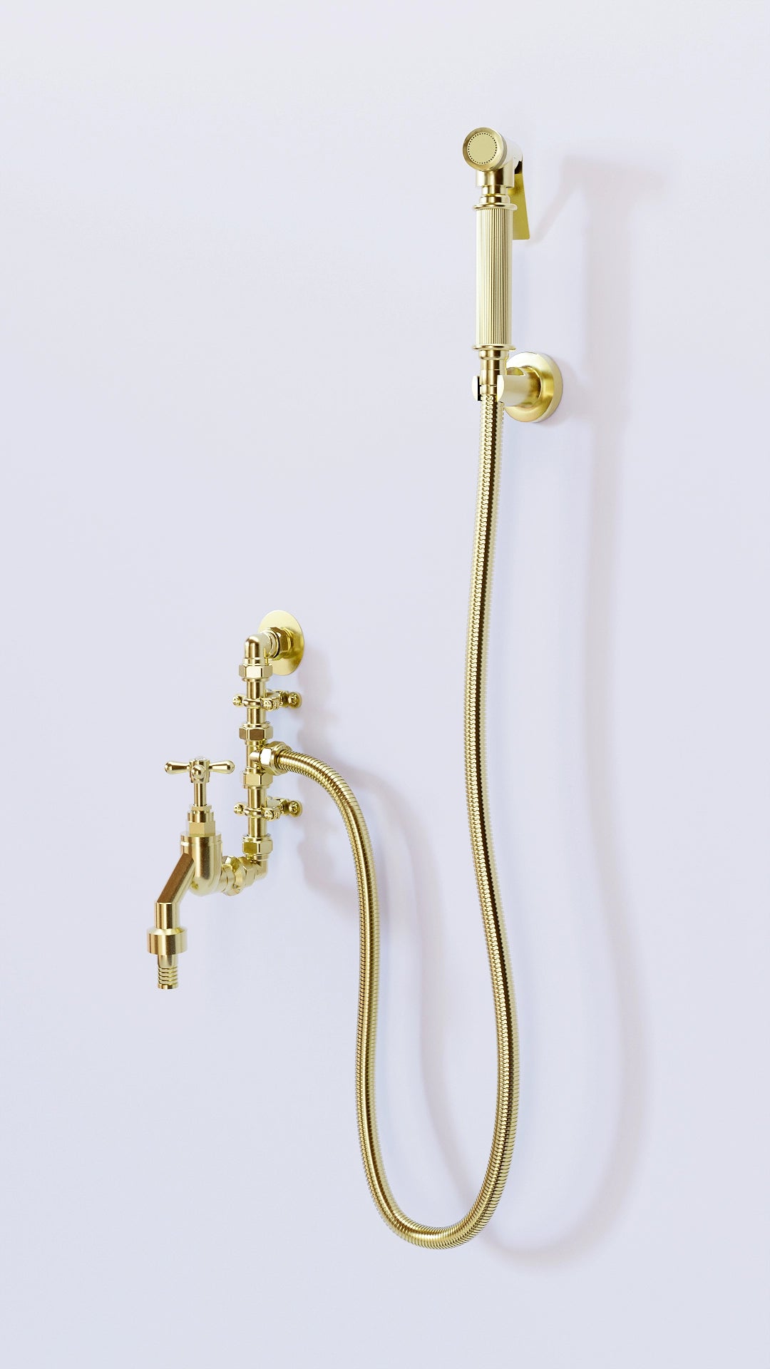 Dog wash with trigger handset and garden tap, garden essentials