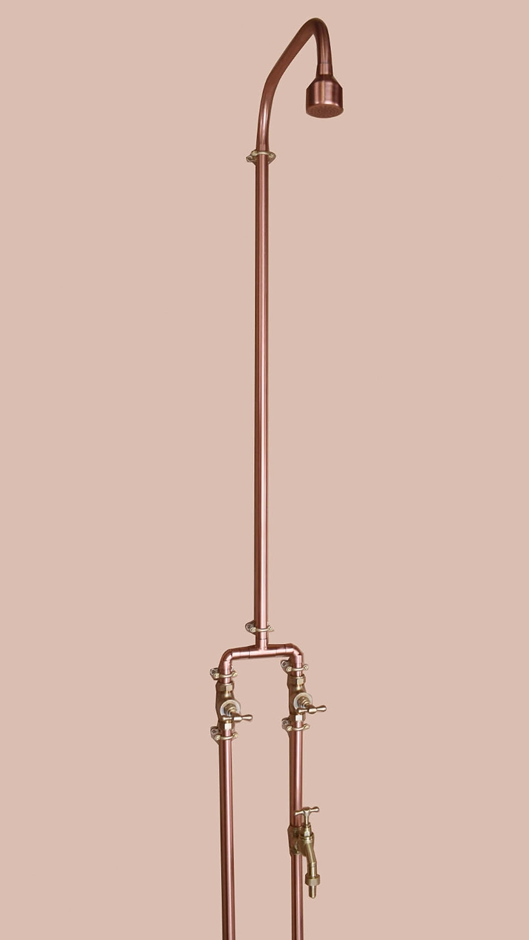 Copper Shower Kalambo Falls by Proper Copper Design photo taken on a plastered background