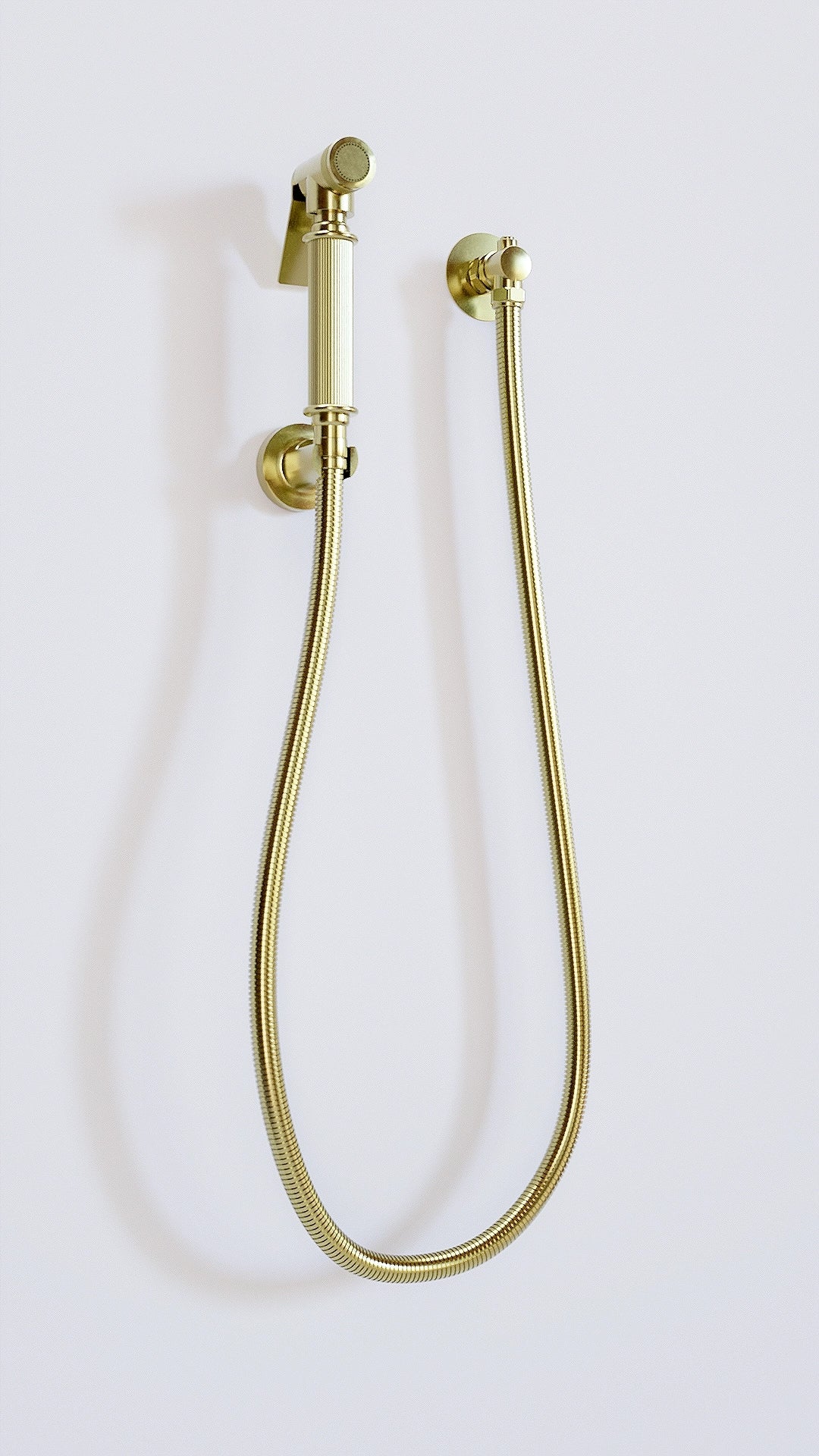 Brass dog grooming shower with handheld spray