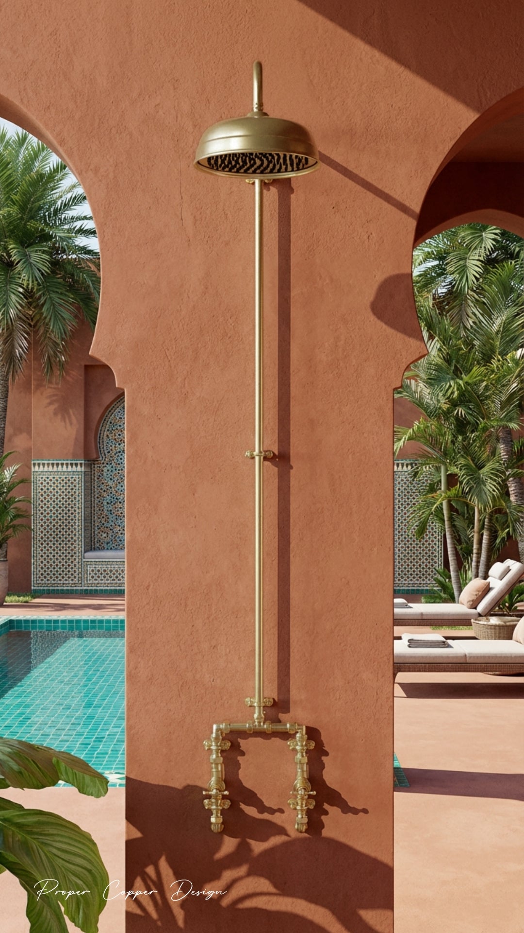 brass-shower-resort-mediterannean 