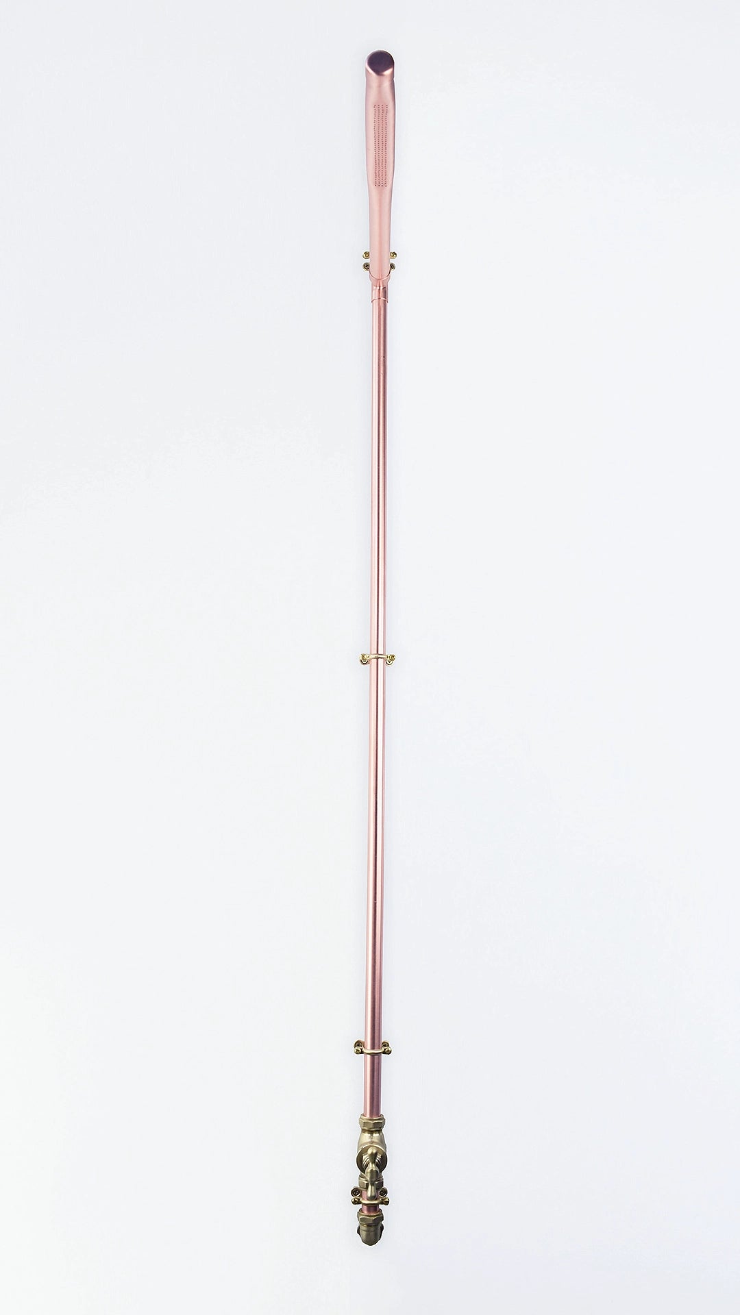 Copper and Brass Shower (Olympia), designed for spa's, gardens or sauna showering. Front photo