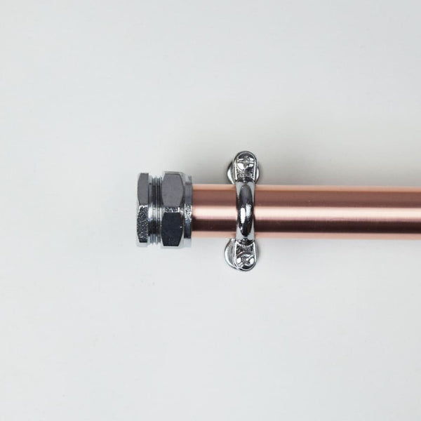 Curtain Rail in Copper and Chrome- Proper Copper Design
