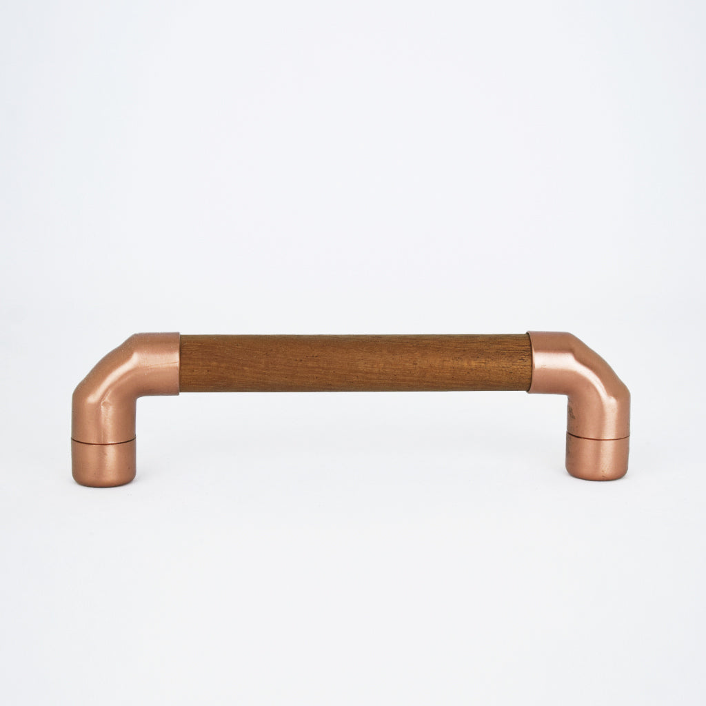 Copper Handle with Wood (Iroko) - Proper Copper Design
