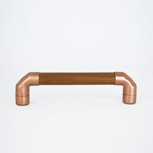 Copper Handle with Wood (Iroko) - Proper Copper Design