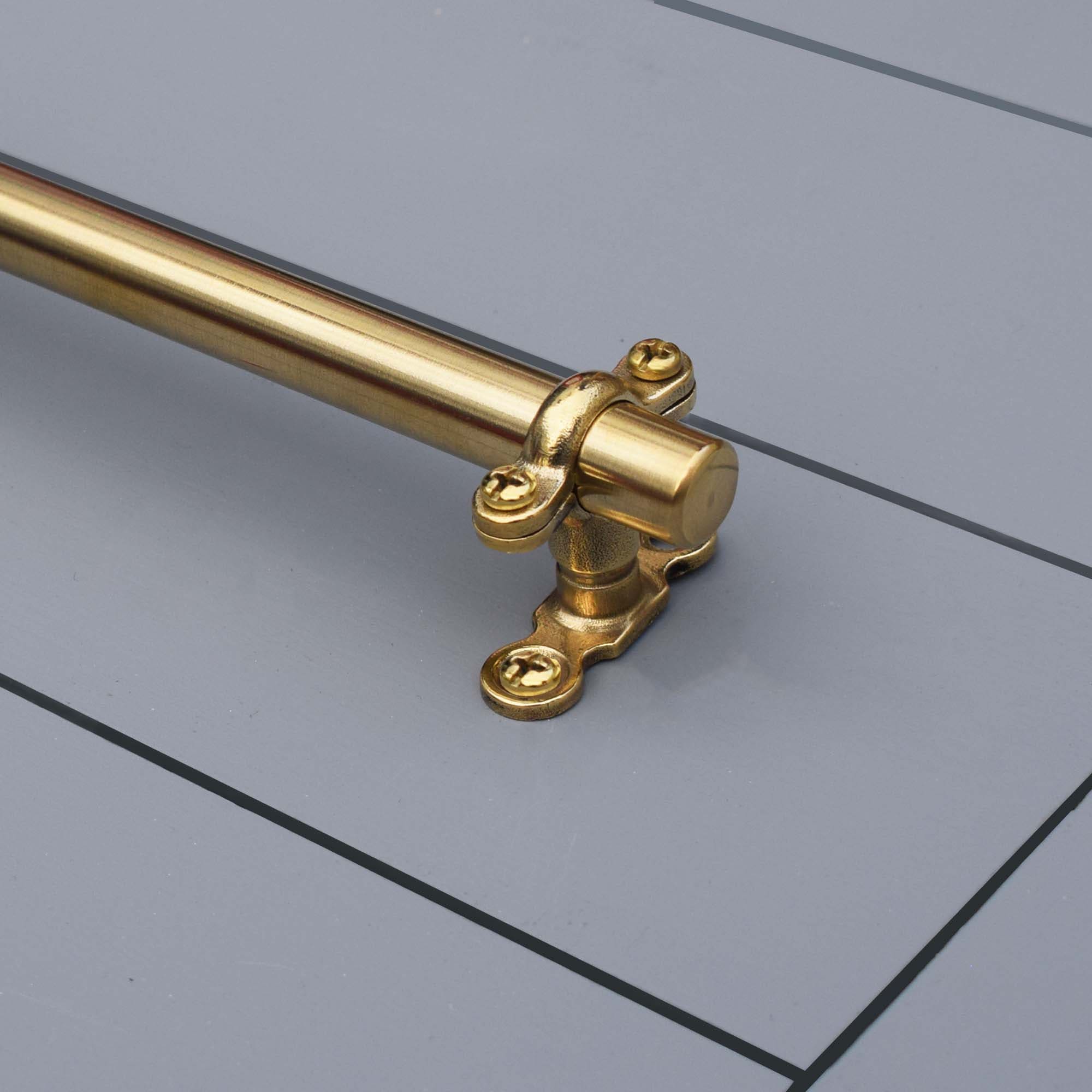 Solid Brass Bracket Pull closeup detail