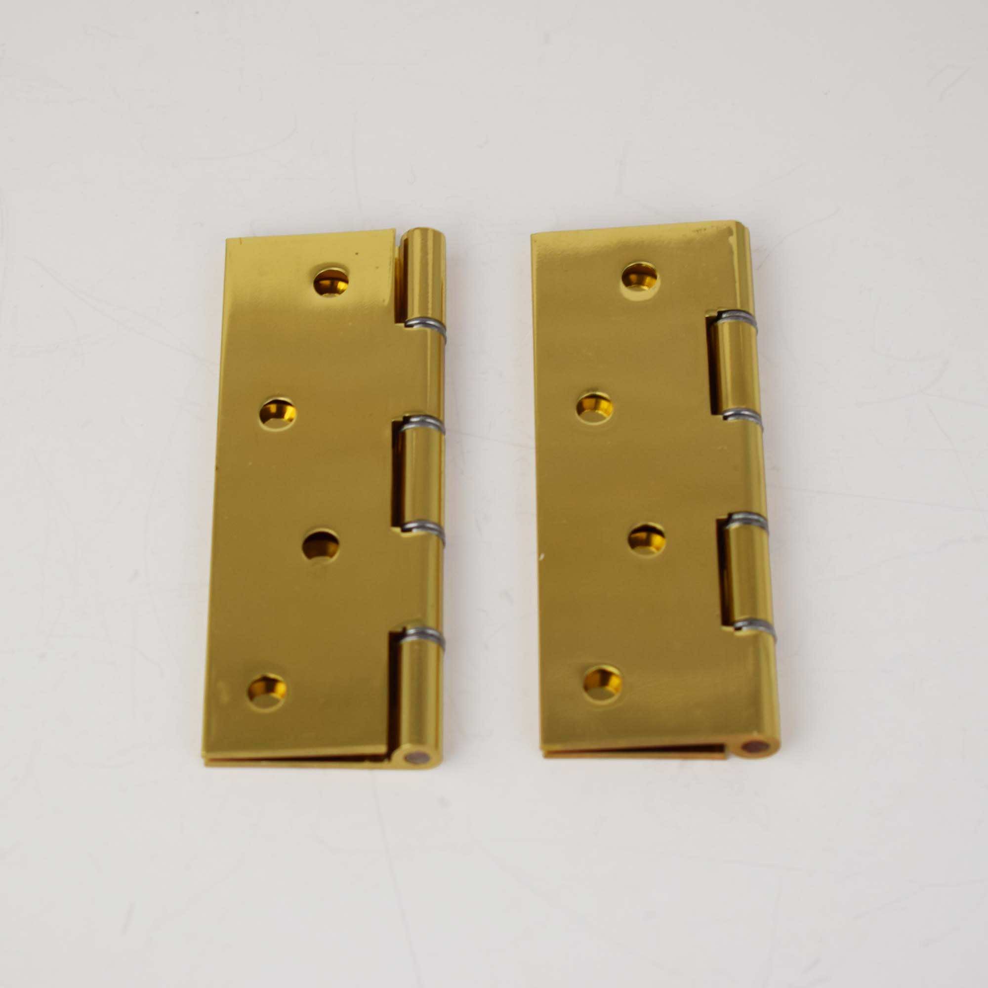 Brass polished hinges - closed