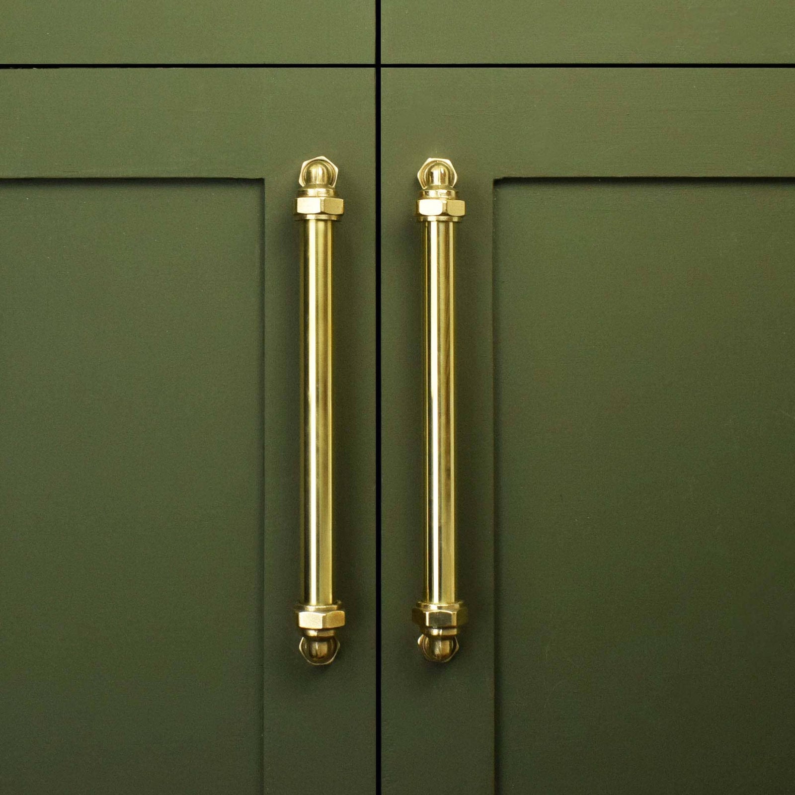 brass pillar pull - handles -luxury brass -  polished door pull- home hardware - brass hardware