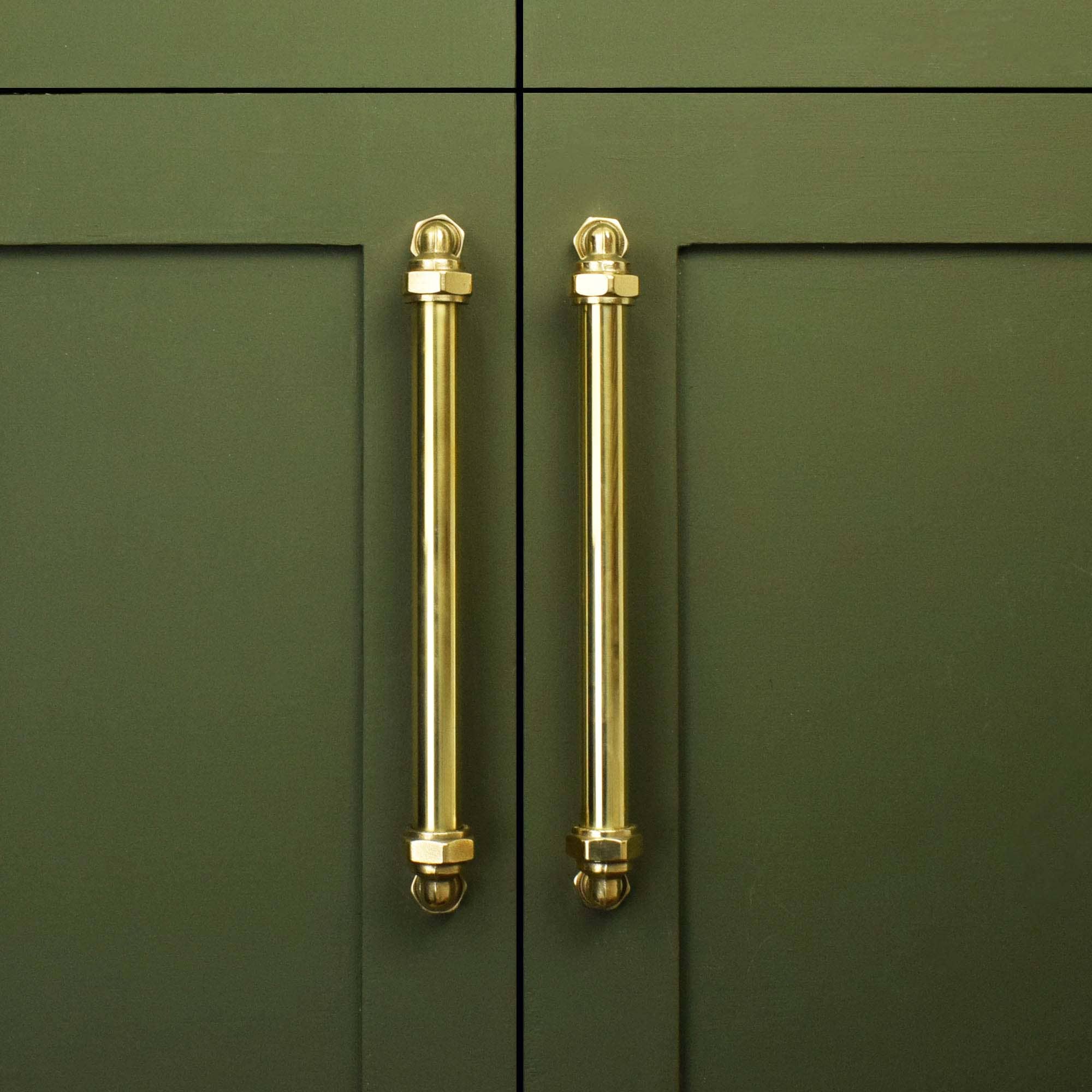 brass pillar pull - handles -luxury brass -  polished door pull- home hardware - brass hardware