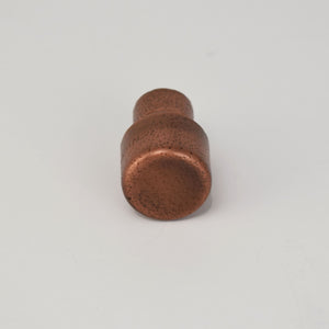 Aged Copper Raised Dimple Knob - On White Surface