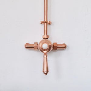 straight on photo of a Wall mounted thermostatic shower