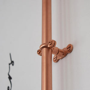 copper shower brackets and bathroom accessories 