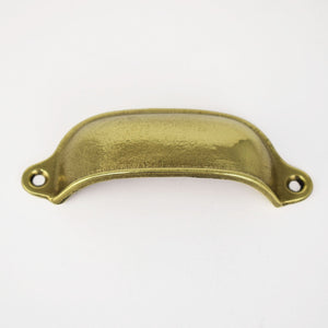 Brass Cup Finger Pull - On white background