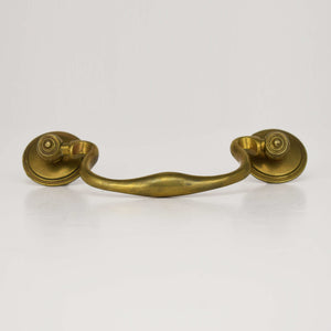 brass drop pull handle front view