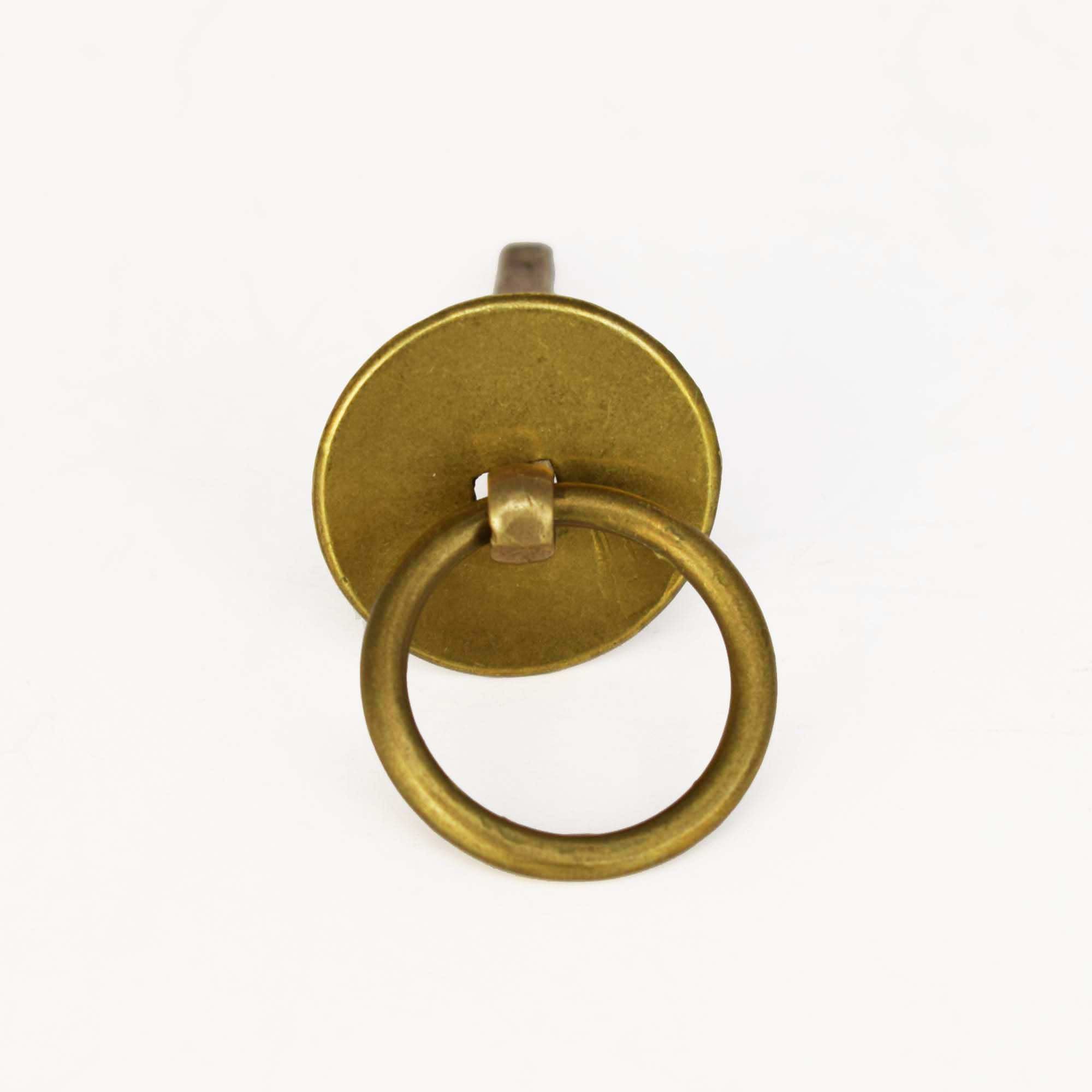 brass drop finger pull front view