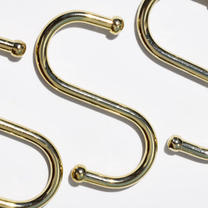 Brass S Hooks - Closeup