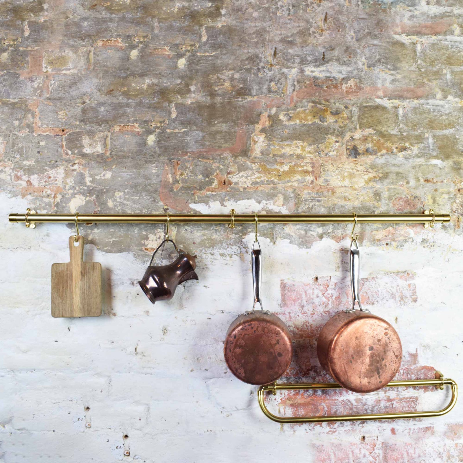 Copper Pot and Pan Rack, With Chrome-pan Rack-pan Holder-kitchen