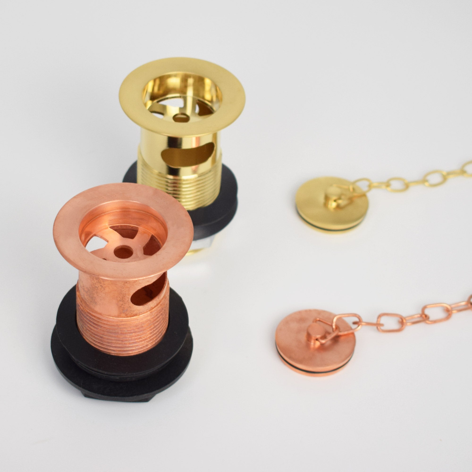 Traditional Brass Basin Waste and Plug - Proper Copper Design