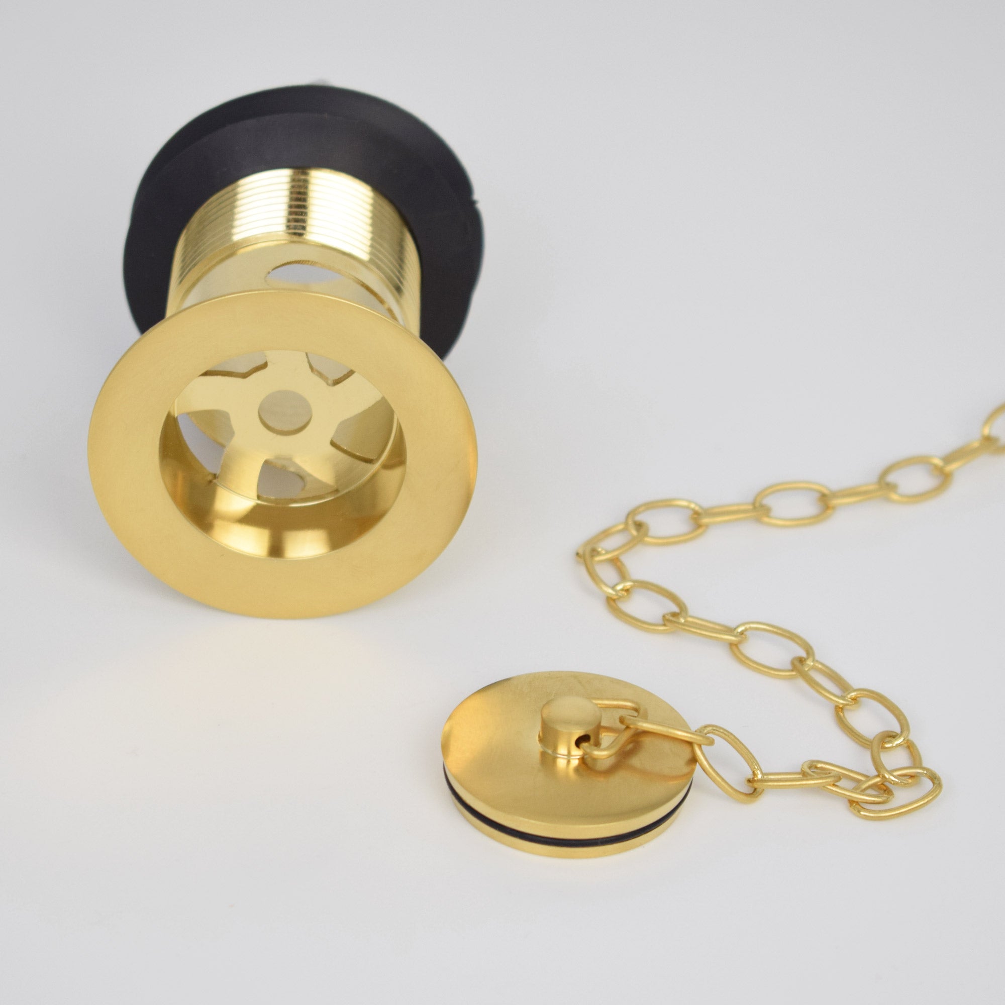 Traditional Brass Basin Waste and Plug - Proper Copper Design