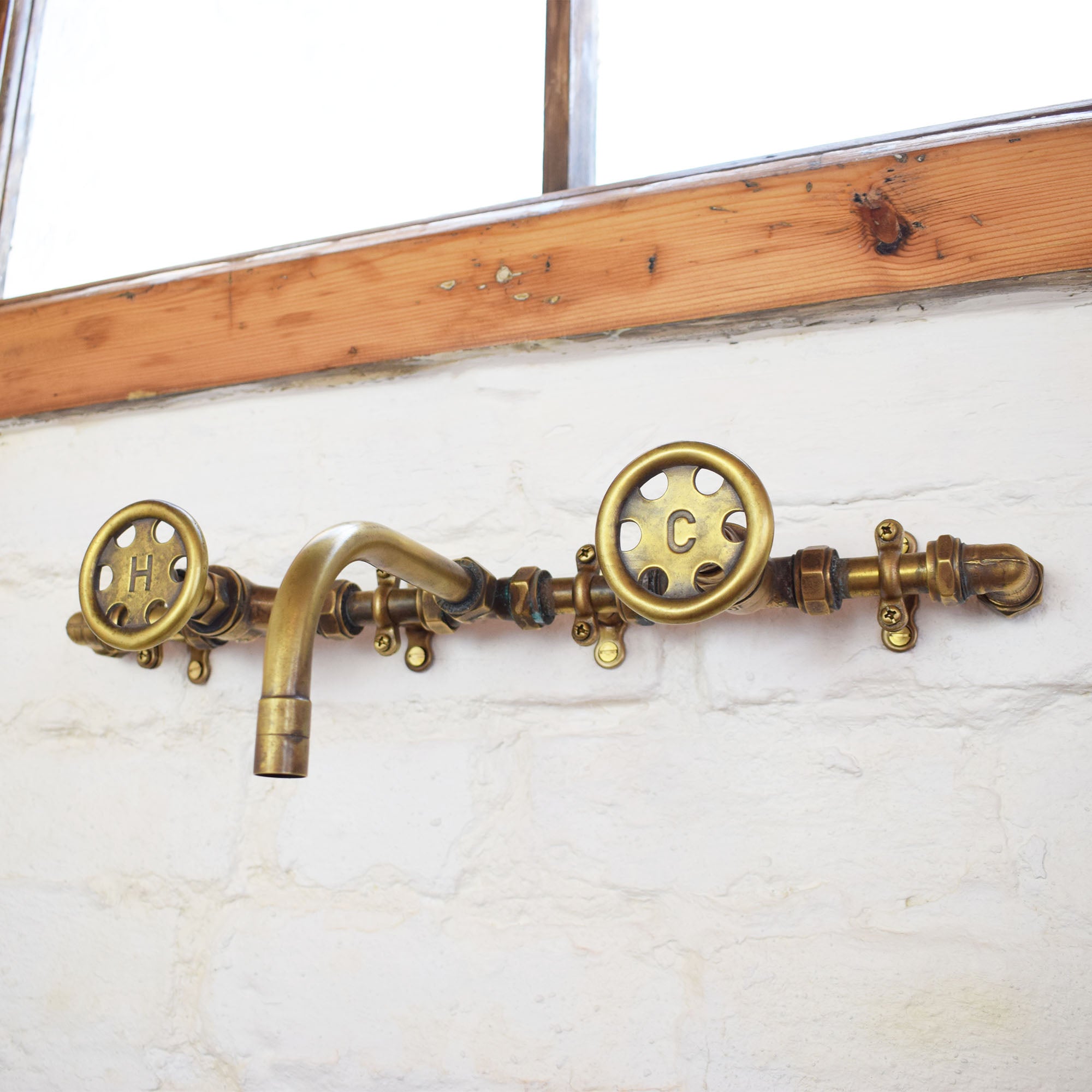 Farmhouse Vintage Brass Tap - Industrial kitchen tap